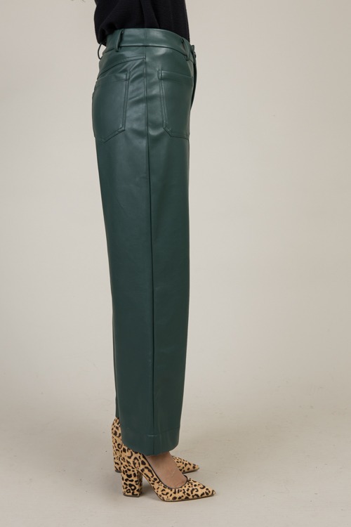 Patch Pocket Leather Pants, Grn - 1204-153.jpg