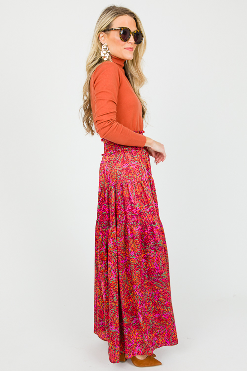 Ellie Maxi Skirt, Wine Burst