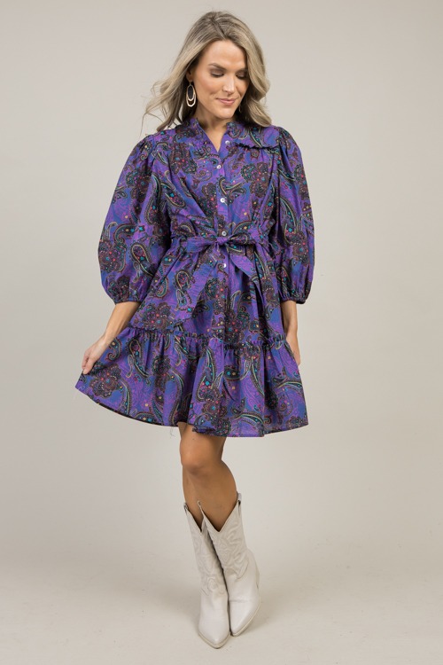 Paisley Button Up Dress, Purple - 1204-39h.jpg