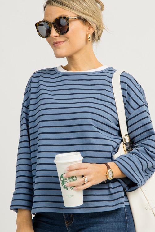 Mandy Stripe Top, Blue/Navy - 1204-4.jpg