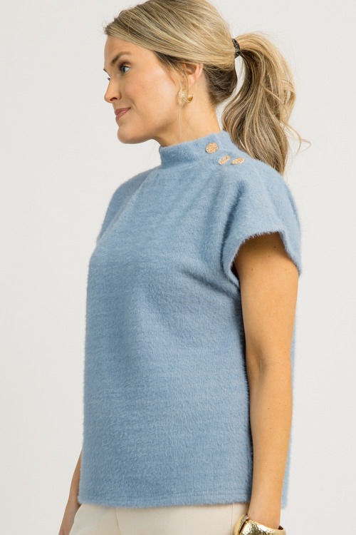 Fiona Button Neck Blouse, Blue - 1204-44.jpg