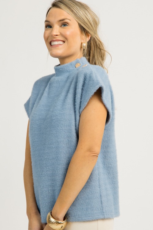 Fiona Button Neck Blouse, Blue - 1204-45.jpg