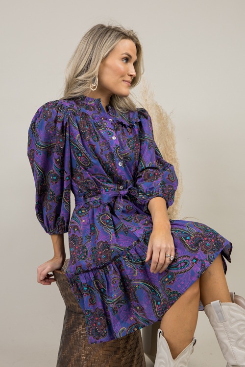 Paisley Button Up Dress, Purple - 1204-46.jpg