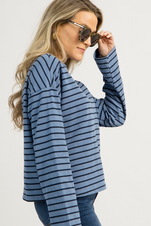 Mandy Stripe Top, Blue/Navy - 1204-7.jpg