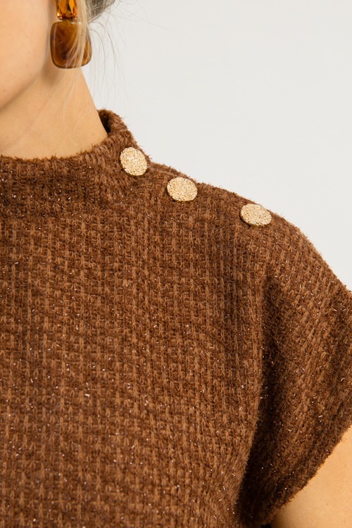 Tina Tweed Button Top, Brown - 1204-77.jpg