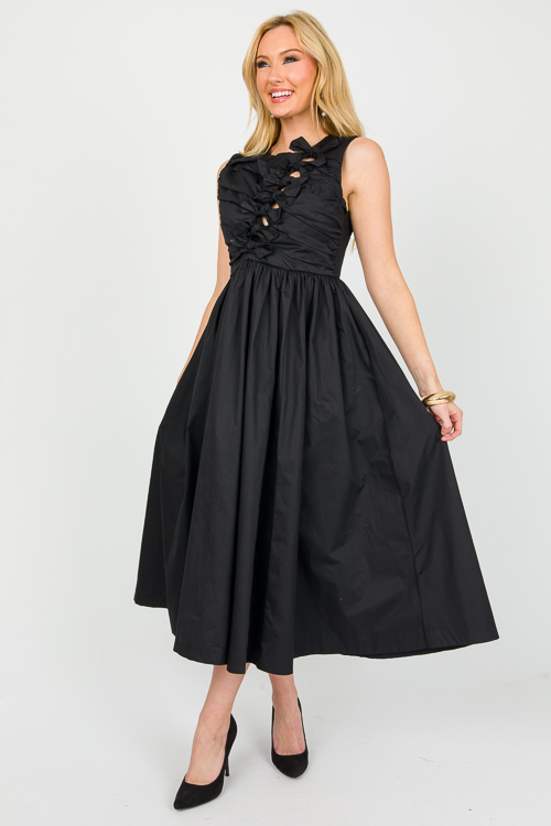 Bow Cutout Midi, Black