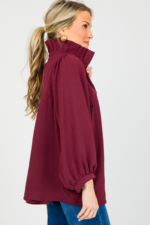 Morgan Blouse, Burgundy