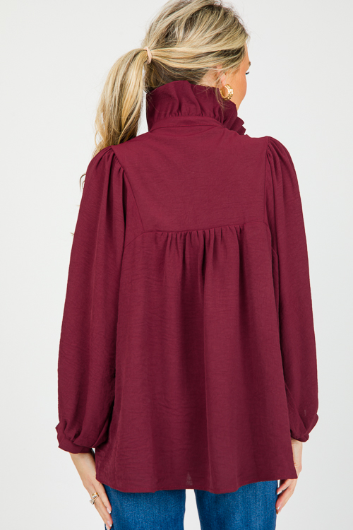 Morgan Blouse, Burgundy