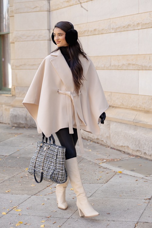 Notched Lapel Belted Cape, Beige - 1205-127.jpg