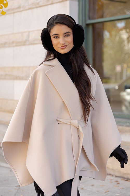 Notched Lapel Belted Cape, Beige - 1205-128.jpg