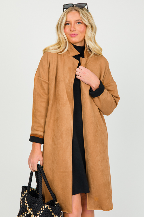 Allen Suede Coat, Camel