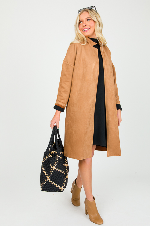 Allen Suede Coat, Camel