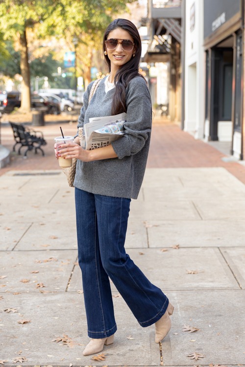 Layered V-Neck Sweater, Charcoal - 1205-180.jpg