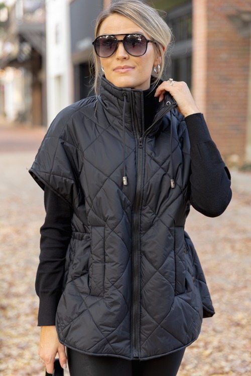 Draw Waist Quilted Vest, Black - 1205-185h.jpg
