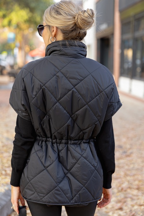 Draw Waist Quilted Vest, Black - 1205-187.jpg