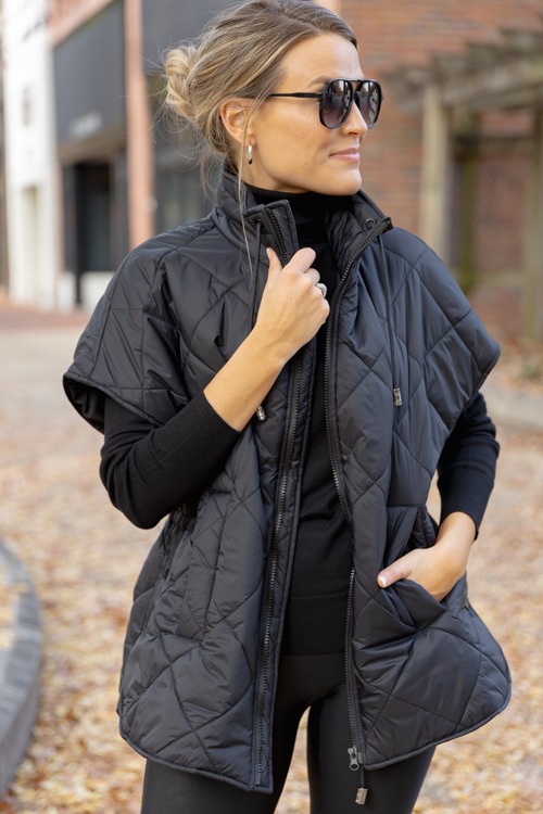 Draw Waist Quilted Vest, Black - 1205-190.jpg