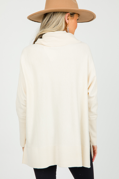 Ruby Cowl Sweater, Natural