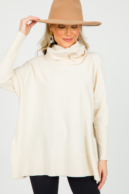 Ruby Cowl Sweater, Natural