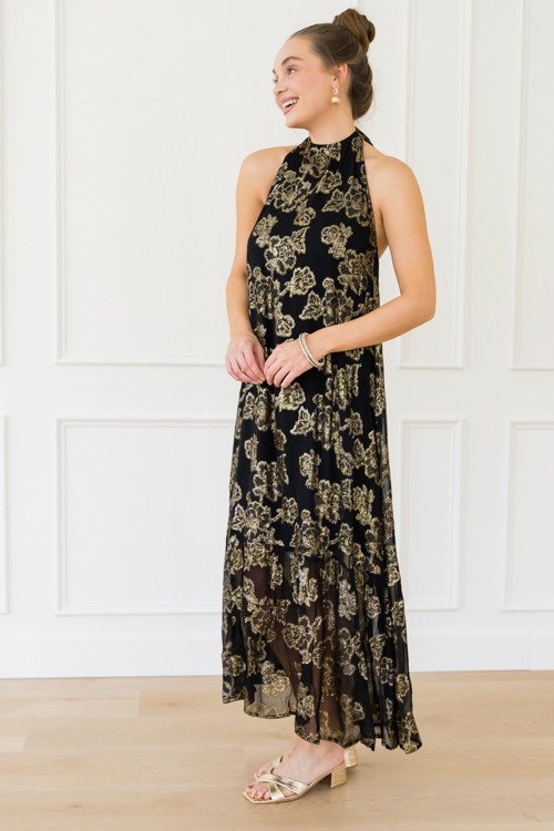 Metallic Floral Halter Maxi, Black - 1206-139p.jpg