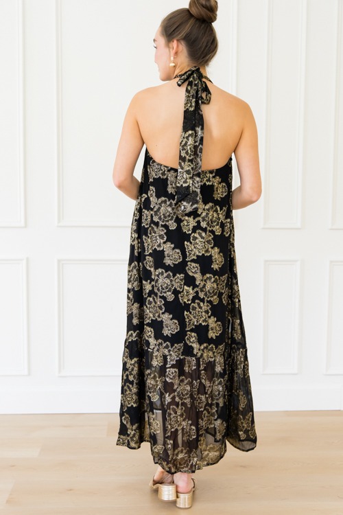 Metallic Floral Halter Maxi, Black - 1206-140.jpg