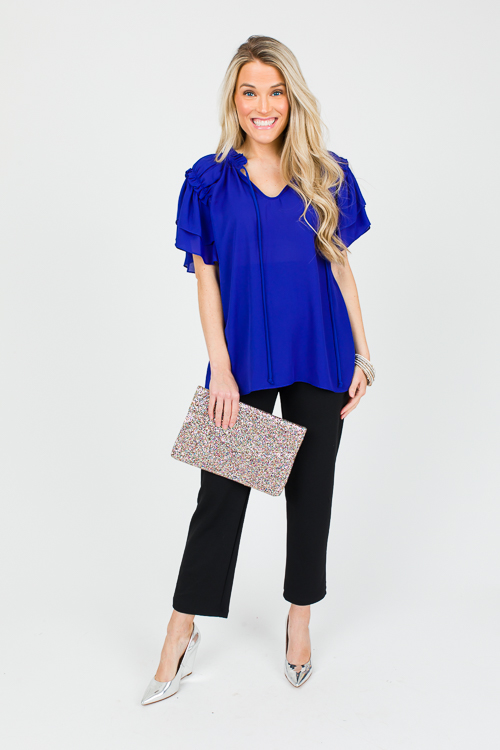 Ruffled Royal Blouse