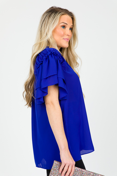 Ruffled Royal Blouse