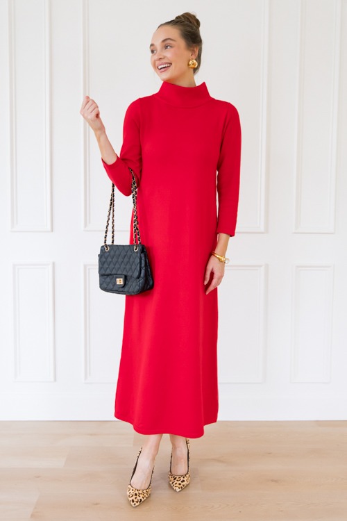 Audrey Sweater Maxi, Red