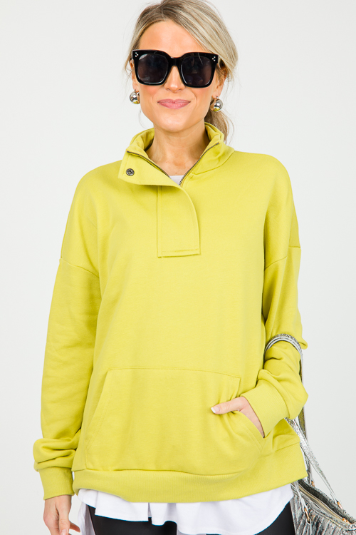 Liza Half Zip, Lime