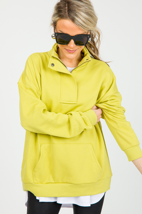 Liza Half Zip, Lime