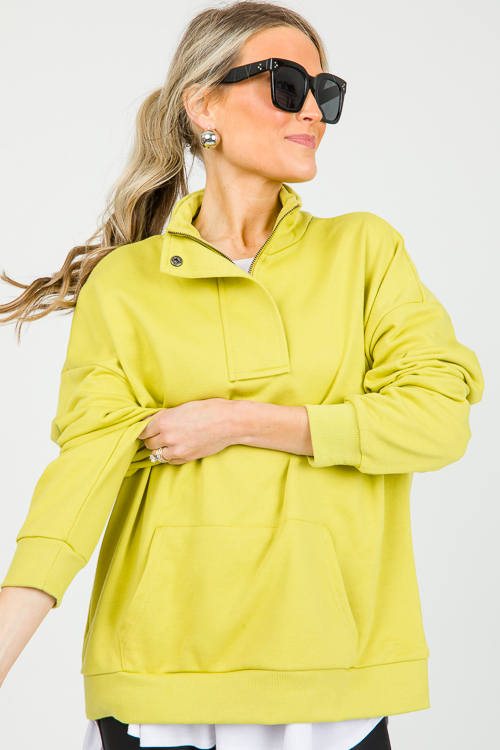 Liza Half Zip, Lime