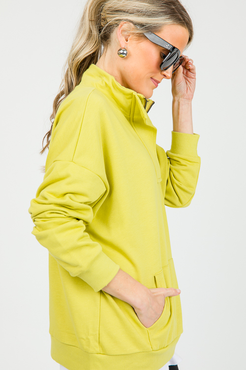 Liza Half Zip, Lime