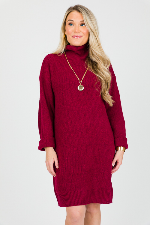 Justine Sweater Dress, Lava
