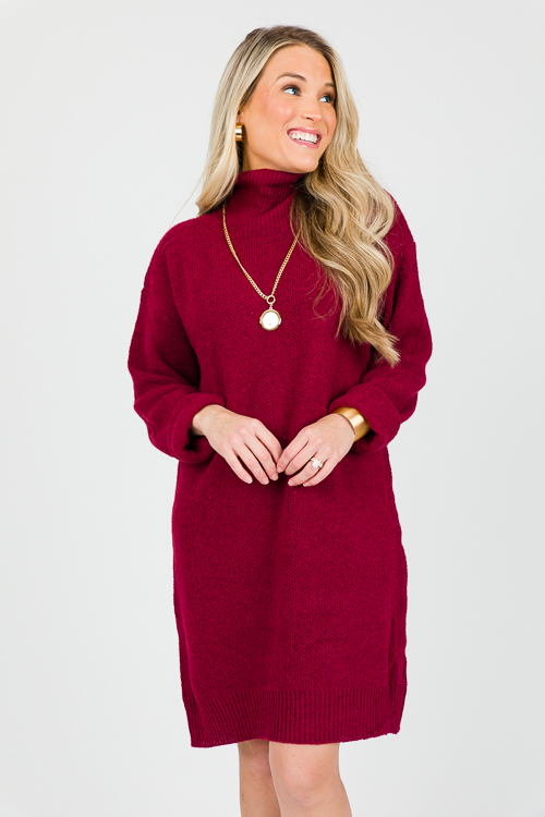 Justine Sweater Dress, Lava