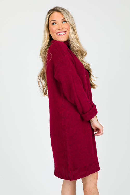 Justine Sweater Dress, Lava