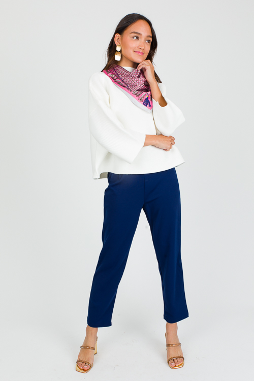 Straight Stretch Trouser, Navy