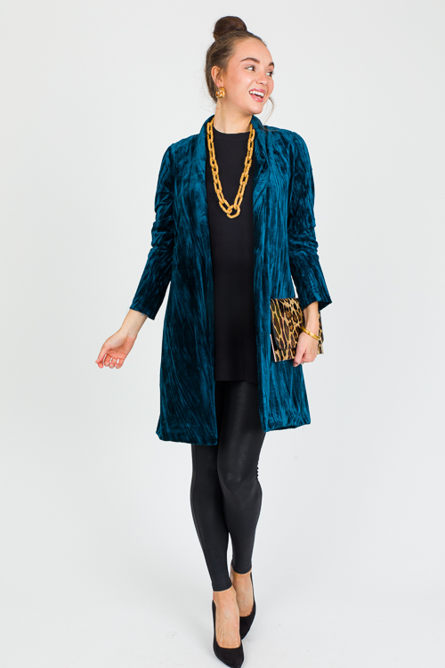 Blue on sale velvet cardigan