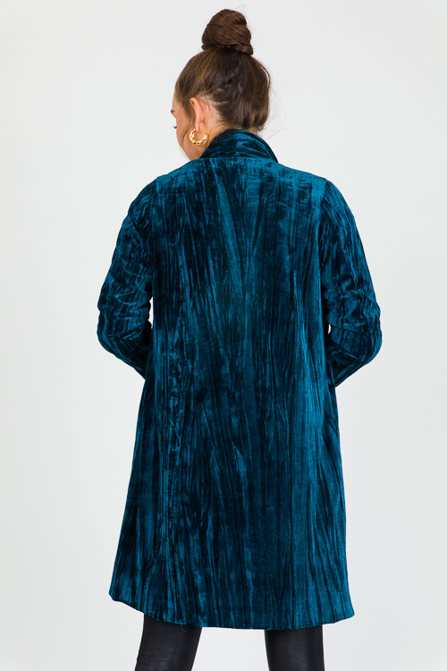 Velvet Cardigan, Blue