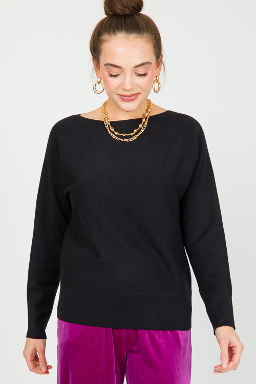Sloan Dolman Sweater, Black