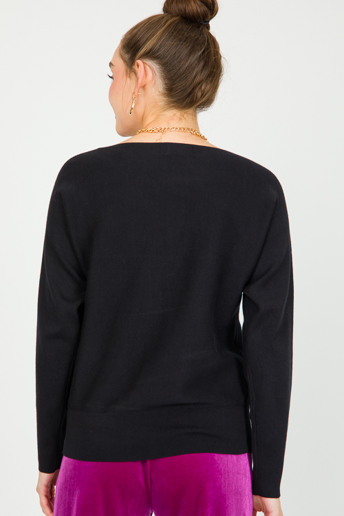 Sloan Dolman Sweater, Black