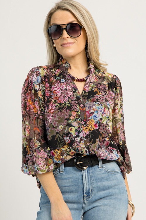 Florence Floral Blouse, Black - 1208-113.jpg