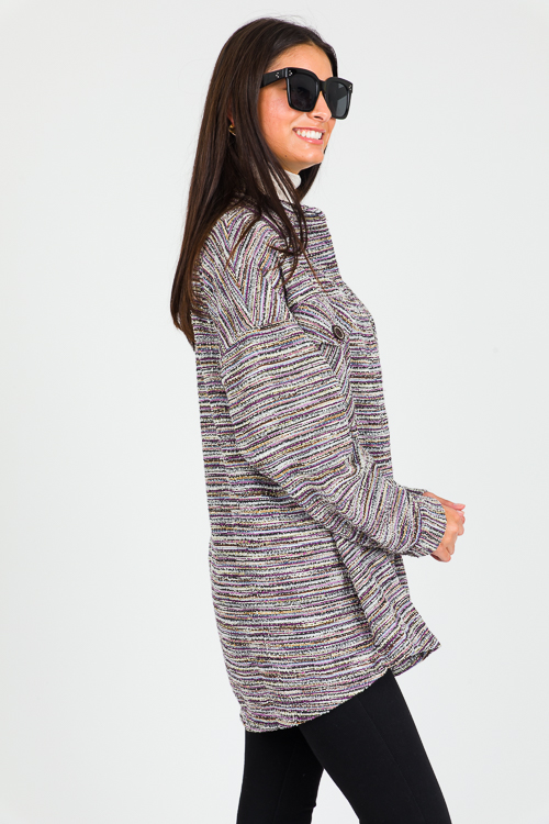 Texture Stripe Shacket