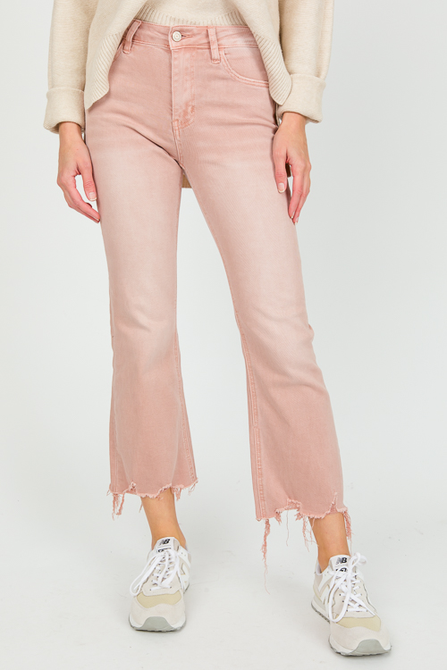 Vintage High Rise Crop Flare, Coral