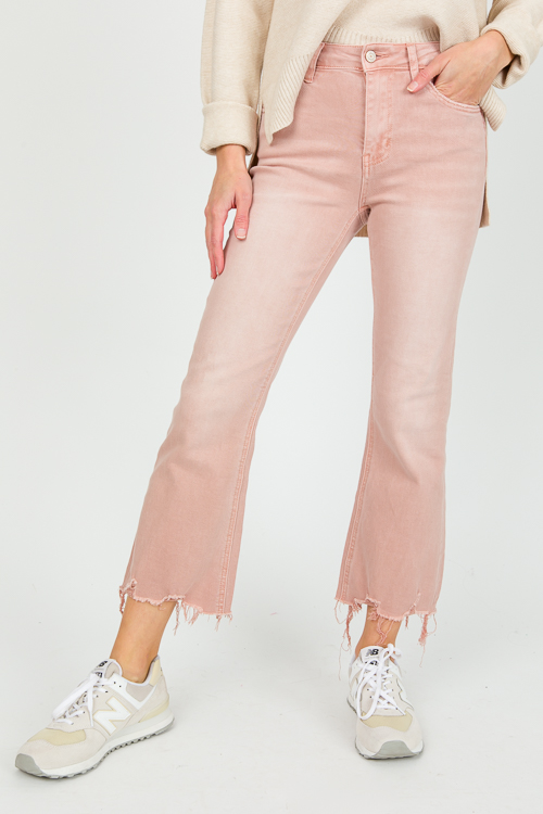 Vintage High Rise Crop Flare, Coral