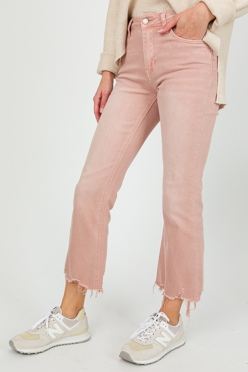 Vintage High Rise Crop Flare, Coral