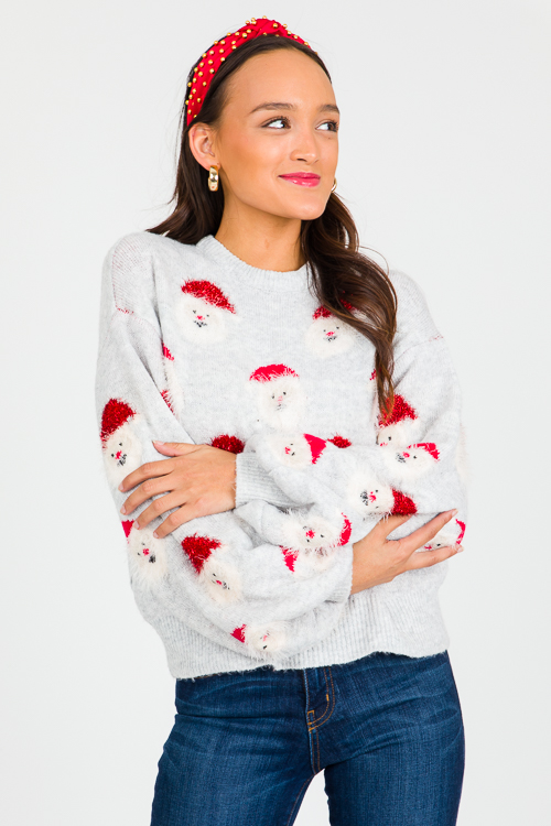 Santa Sweater, Grey