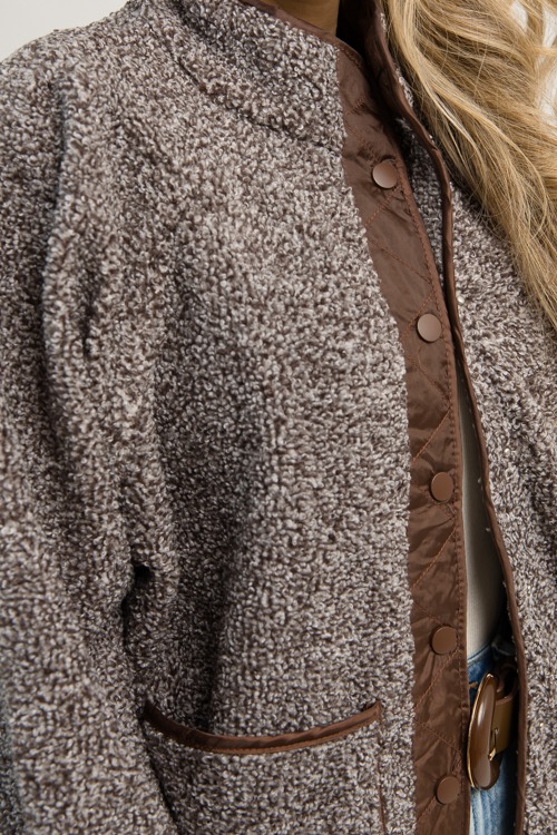 Fleece Contrast Jacket, Gray/Brown - 1208-30.jpg