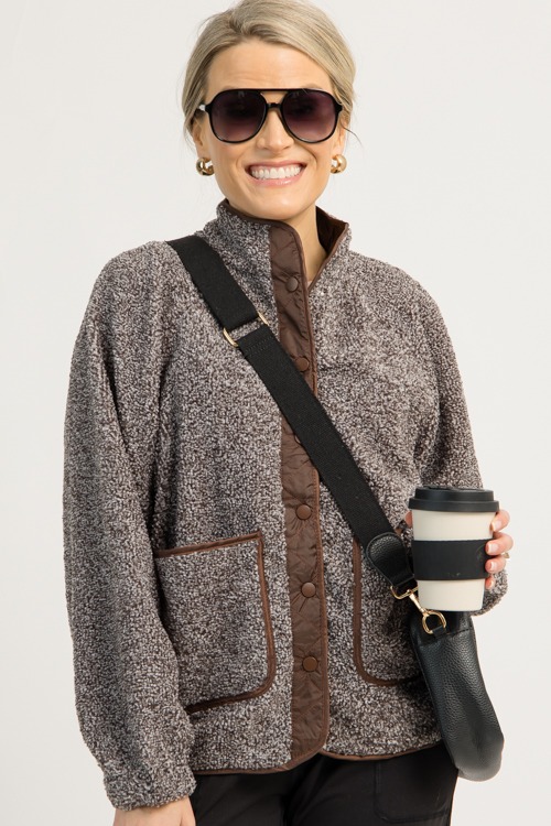 Fleece Contrast Jacket, Gray/Brown - 1208-32.jpg