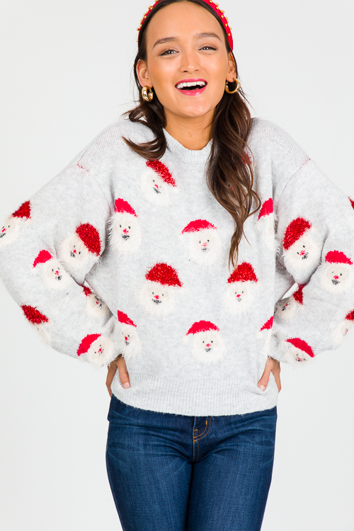 Santa Sweater, Grey