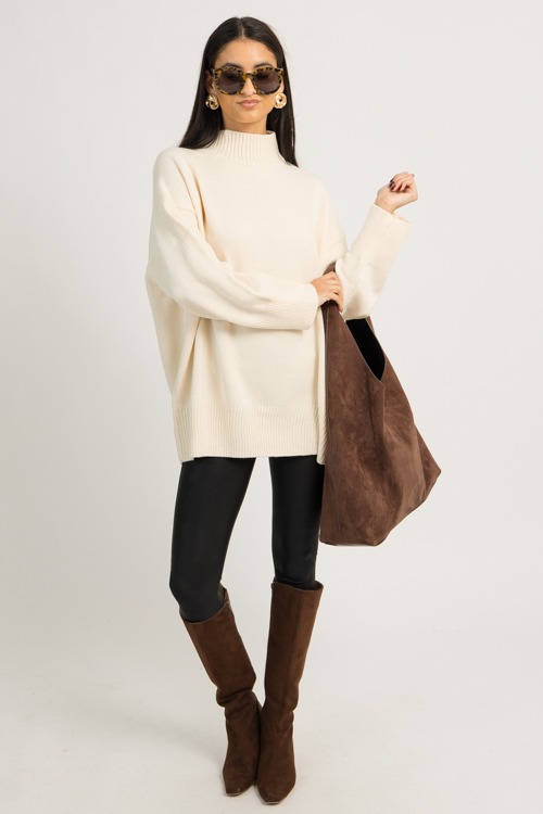Mock Neck Tunic Sweater, Cream - 1208-59.jpg