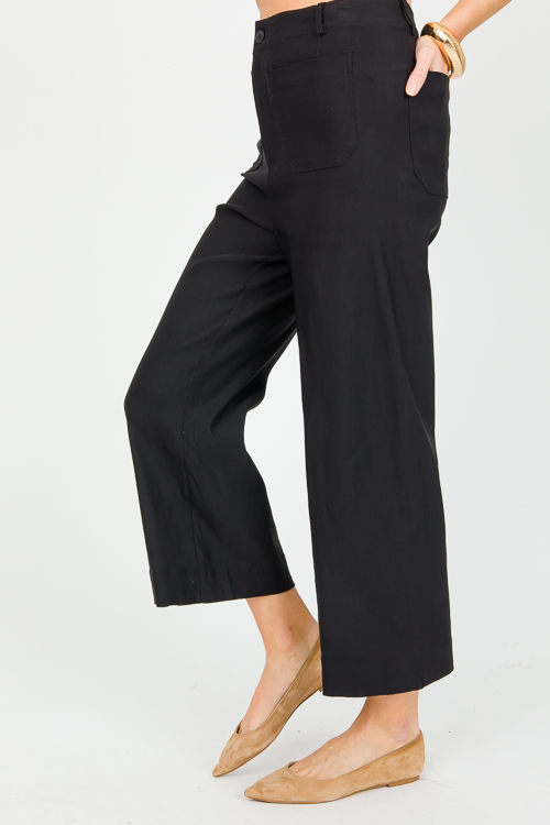 Patch Pocket Pants, Black